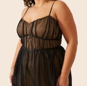 Arula Elliana Midi Dress Black/Nude Size C (22-24)